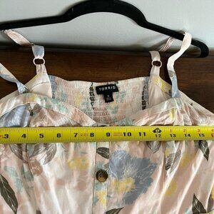 Light Pink Floral Challis Button